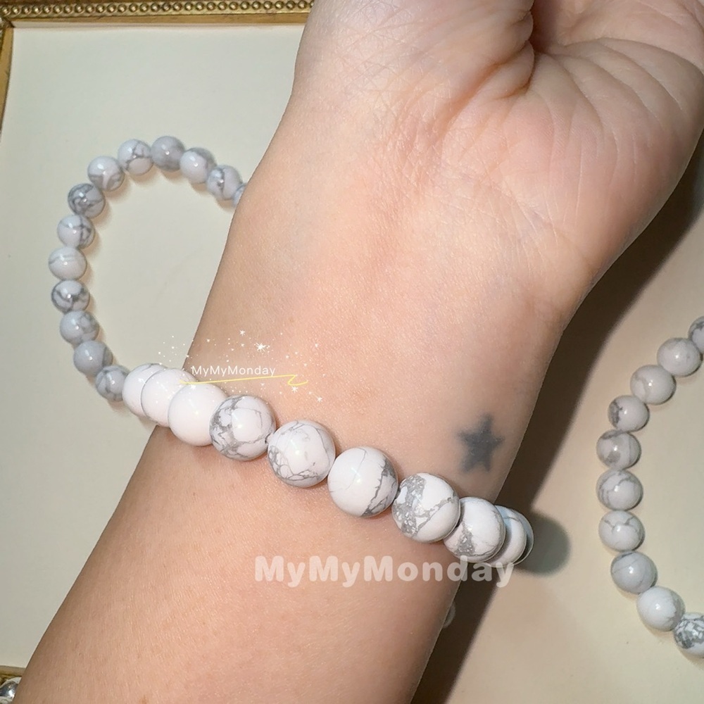 Howlite Bracelet 8mm - Picture 6 of 8